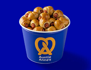 mini pretzel dogs bucket